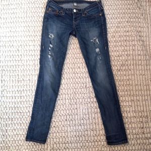 Womens Skinny Blue Jeans By True Religion